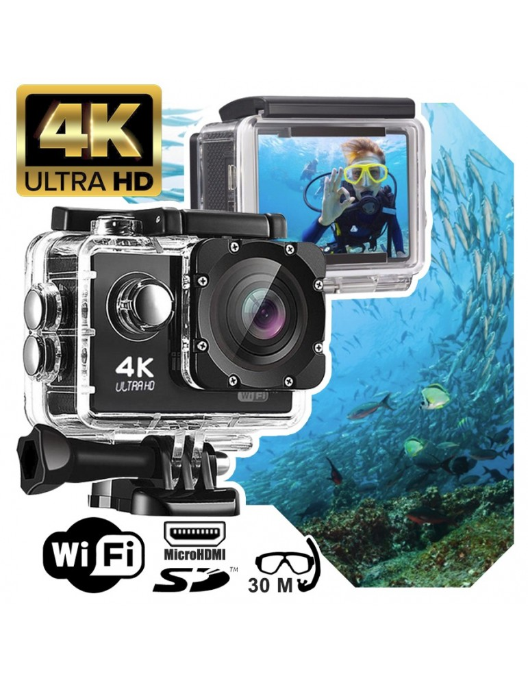 ⚡ CÁMARA DE ACCIÓN 4K ULTRA HD